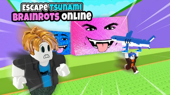 Play Escape Tsunami Brainrots Online now!